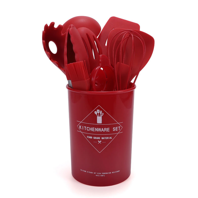 Keuken Silicone Spatula Set met opslag emmer 12 stukken Bakgereedschap Niet-stick gereedschappen