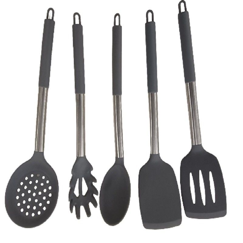 Gestookte siliconen niet-klevende lepel voor het bakken van vis lek spatula huishoudelijk kookgerei set