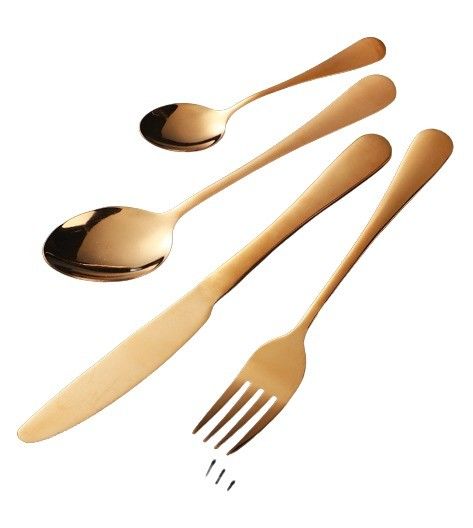193G Gereedschap Bulk Goud bekleed roestvrij staal bestek Set Keuken vork Lepel mes