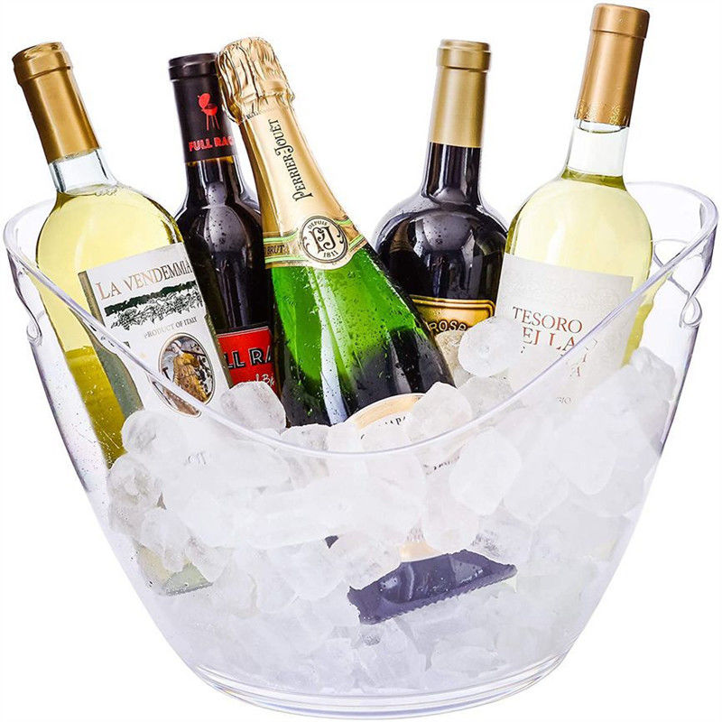 8L LED Acrylic Plastic IJsschotel Moderne ontwerp stijl voor feest Bar Schalen Tongs Type