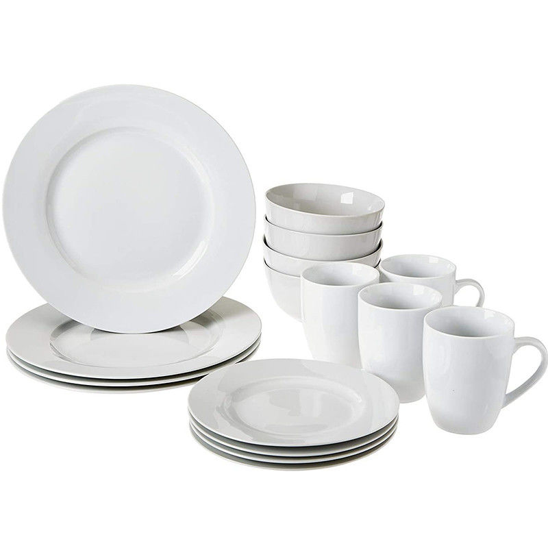 Vervaardiging Ronde tafel set fijne borden set voor wit bot porseleinen dinerware
