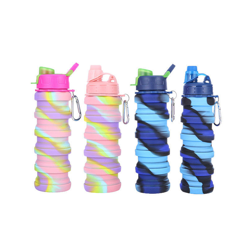 Draagbare waterfles voor fitness en rijden Creatief camouflage Silicone vouwbeker