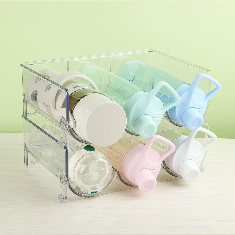 PET wijn en drank organisator plank voor keuken kast koelkast Plastic fleshouder
