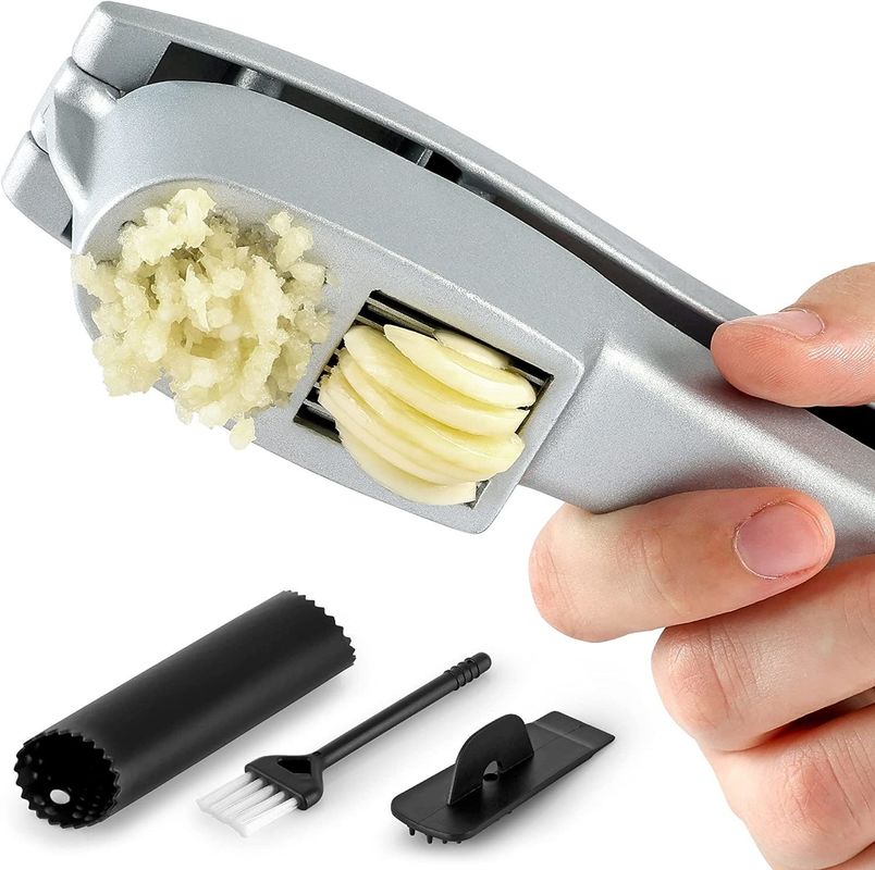 2 in 1 Ginger Chopper Aluminium Alloy Knoflook Press En Knoflook Slicer Met Custom Logo