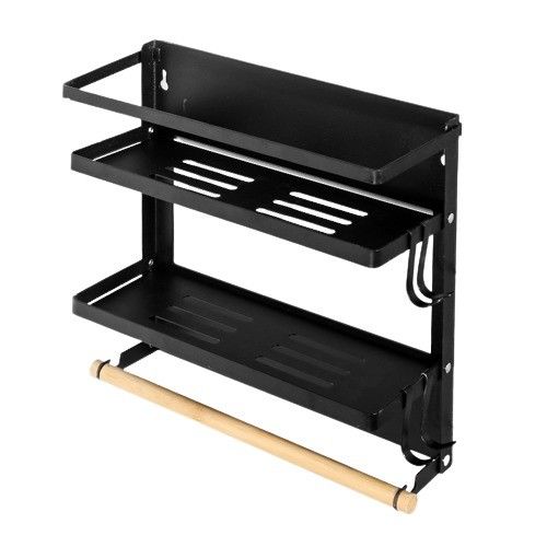 Magnetische keuken organisator Papier handdoekhouder Metalen plank Specerijen opslagrek Koelkast plank