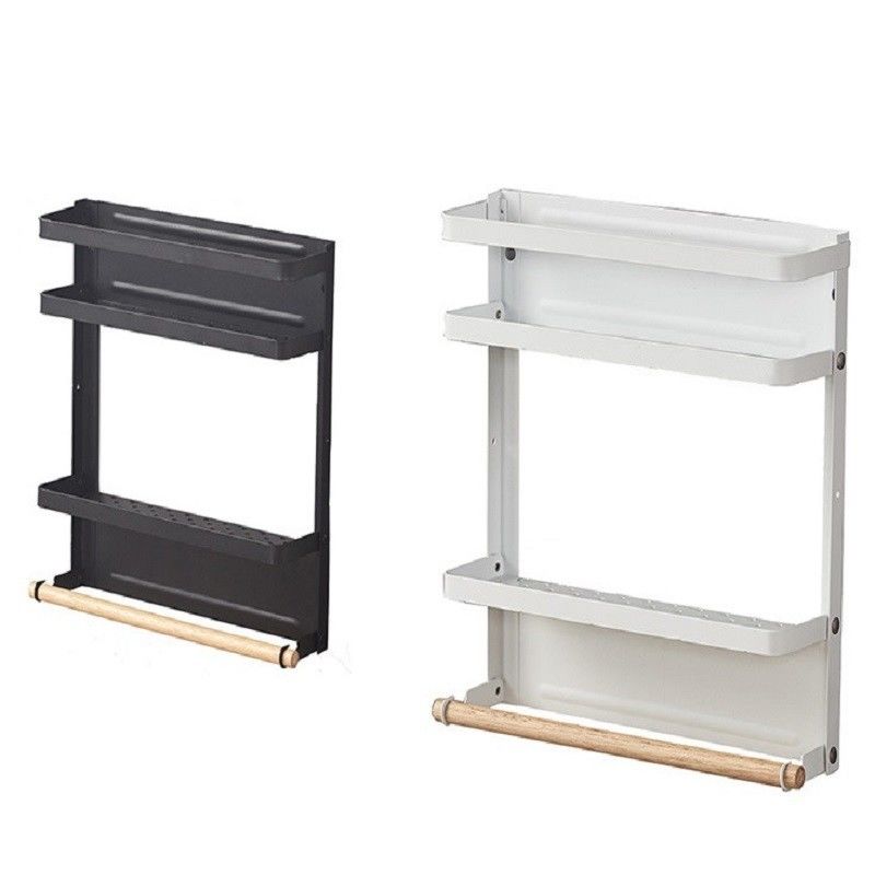 Verpakkingsrakken Metalen koelkastplank Magnetische specerijenplank Organisator voor koelkast