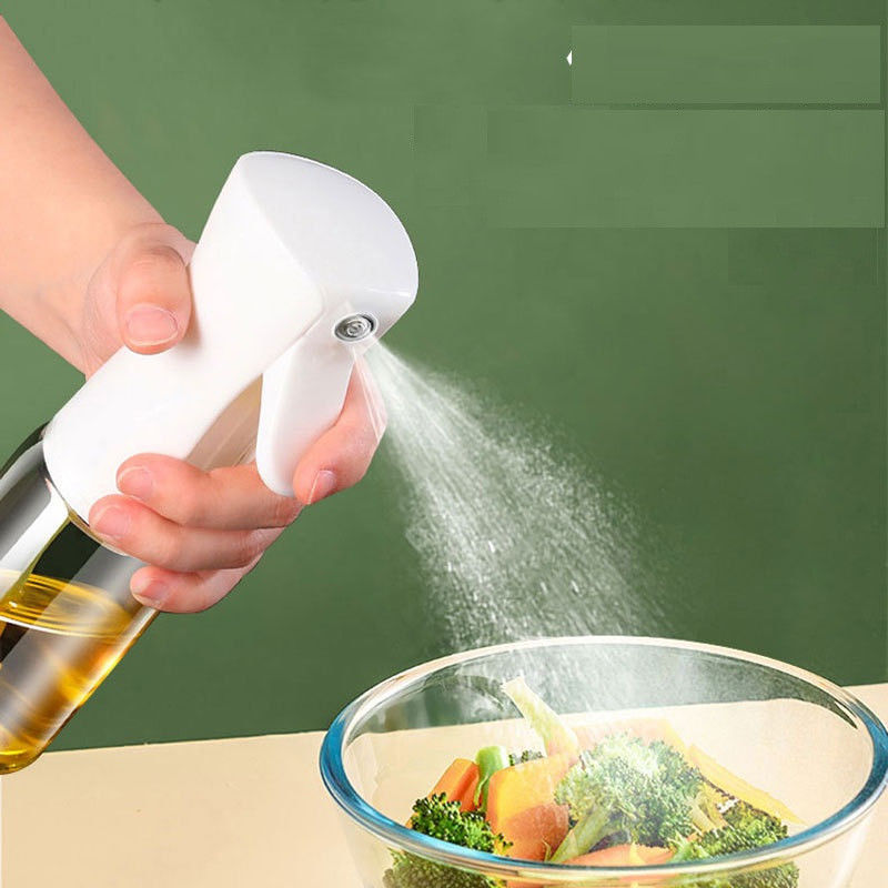 Olie- en azijndispenser voor BBQ-keuken accessoires Kookgereedschap in wit glas