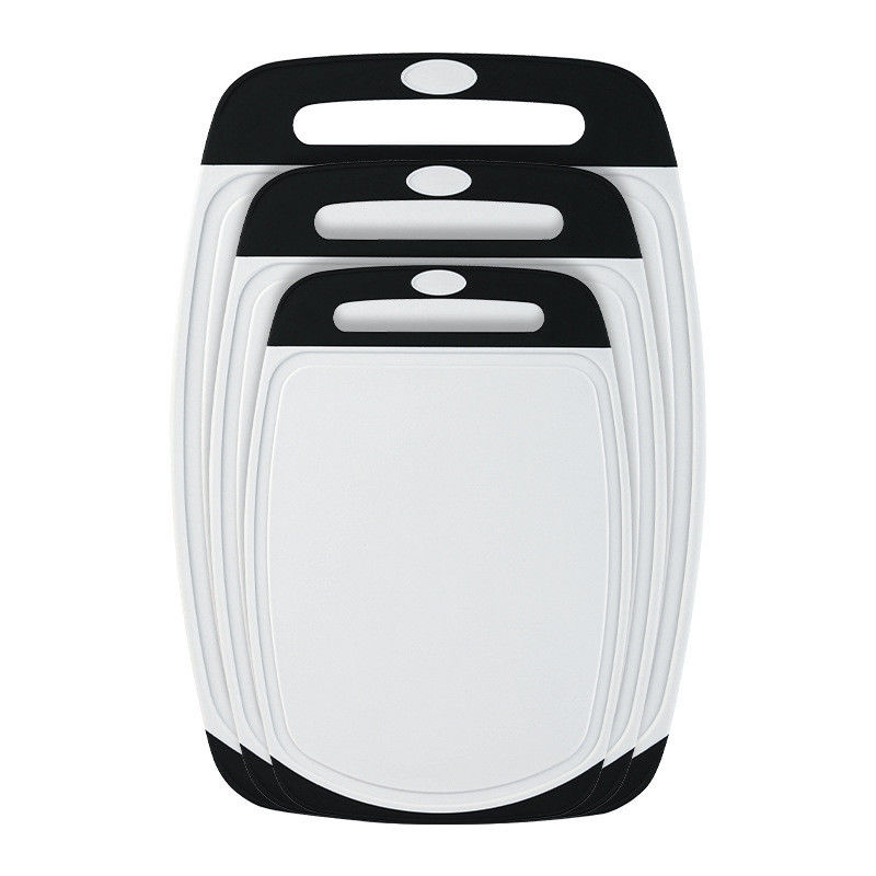Custom Logo Keuken Niet-slip 3 PCS Plastic hakblokken Set voor groente hakers