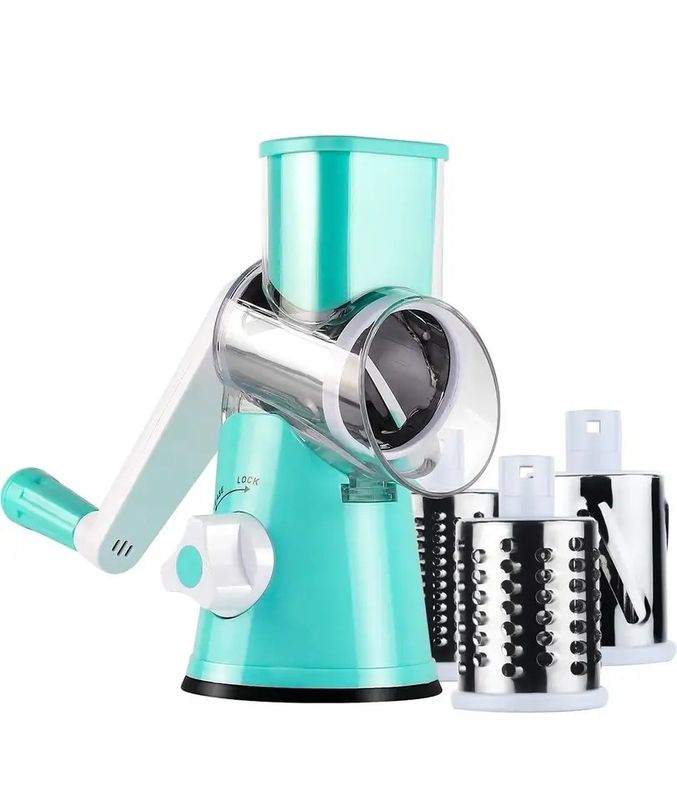 3 Drum Blades Stocked Rotary Cheese Grater voor handmatige groente slicer en walnoten molen