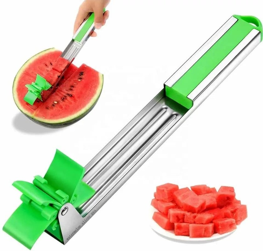 Efficiënt snijden watermeloen met Windmolen Design Salad Fruit Cutter Slicer 33 * 7 * 3,5 cm