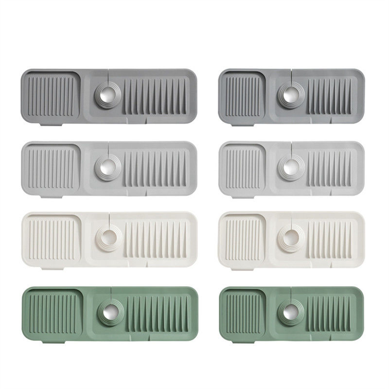 Silikon wasbak Splash Guard Catcher Handle Drip Draining Pad Absorbent Mat voor OEM/ODM